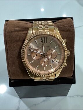 Michael Kors Rose Gold Women’s Chronograph Bracelet Watch
